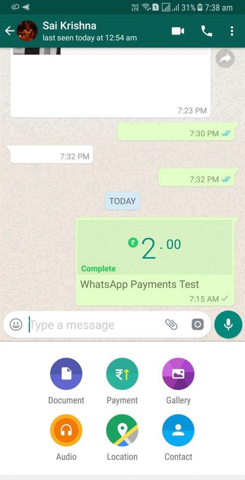 whatsapp ile para gönderme