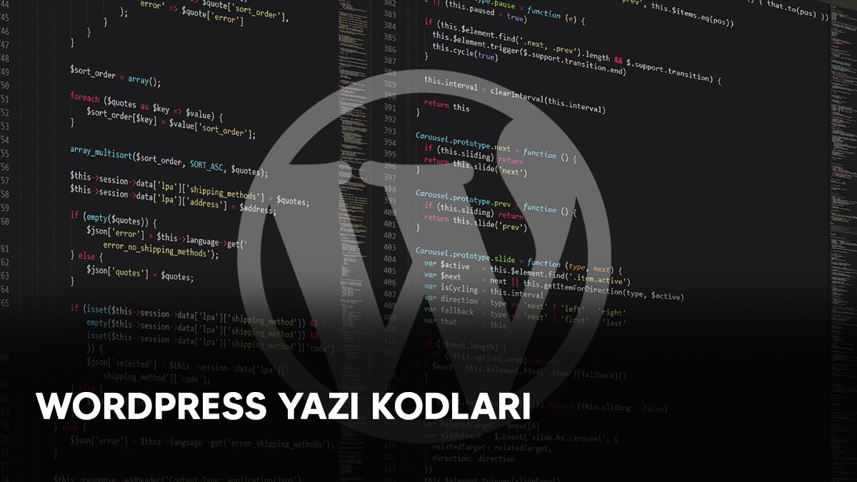 WordPress Yazı Kodları